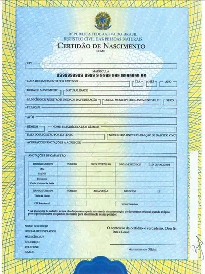 Brazilian Birth Certificate Translation